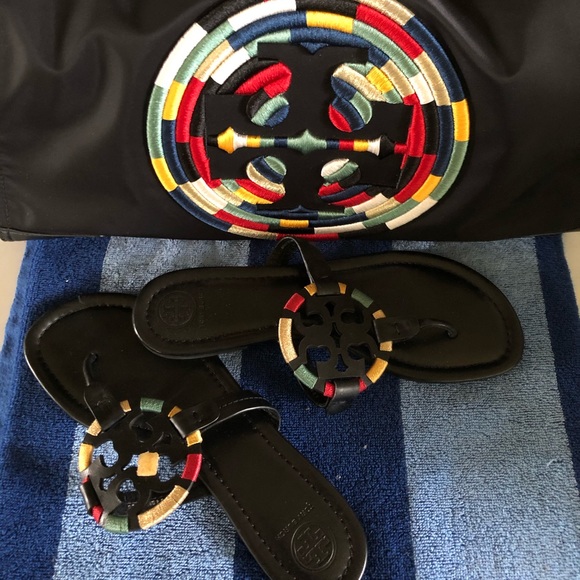 Tory Burch Handbags - Tory Burch Ella Bag & Miller sandals Sz 9